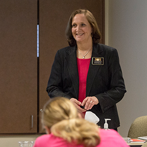 Barrett 2018 for Root Cause Picture of Anita Barrett in the classroom.